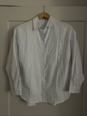 BLENCA WHITE BUTTON DOWN SHIRT TOP BLOUSE SIZES S M L NWT